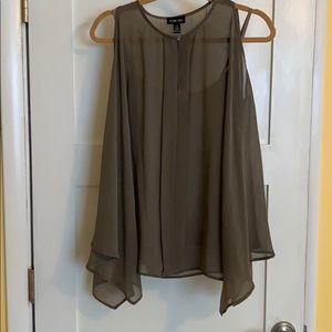 Two-Piece Sleeveless Taupe Top